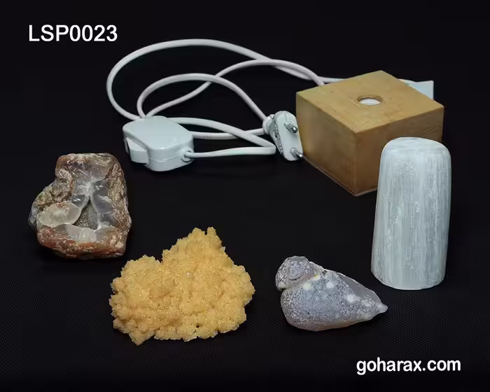 چراغ خواب سنگ های عقیق سلنایت کلسیت کوارتز