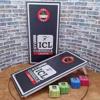 کورن هول مینی مشکی رنگ بهمراه 6 عدد کیسه icl