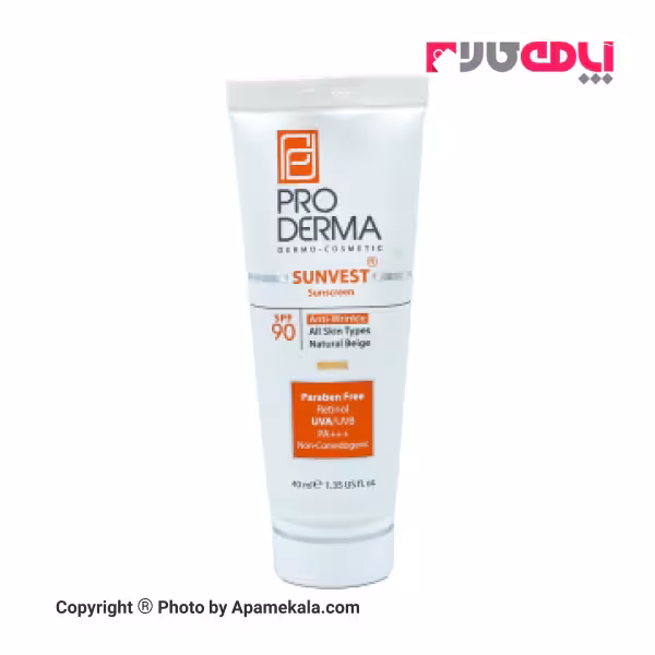 ضد آفتاب رنگی و ضد چروک پرودرما spf 90