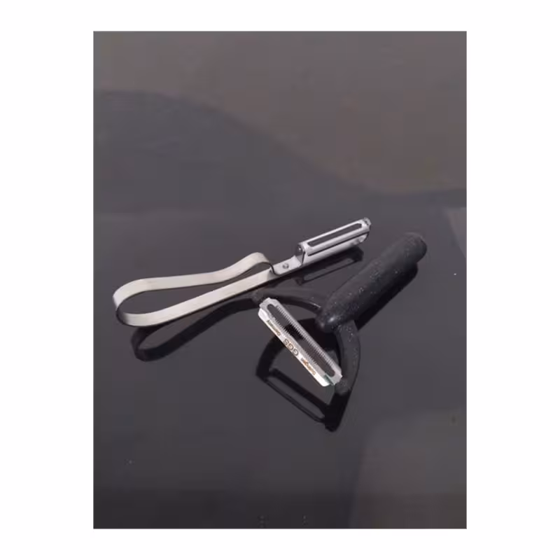 ست 2 عددی پوست‌کن سولینگن | پوست‌کن عمودی   افقی | تیغه فولاد ضدزنگ جرمانی | دسته ارگونومیک | مناسب میوه و سبزیجات