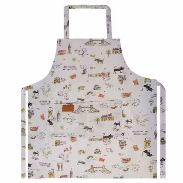 تیچکو پیشبند طرح گربه مشکی و قطار