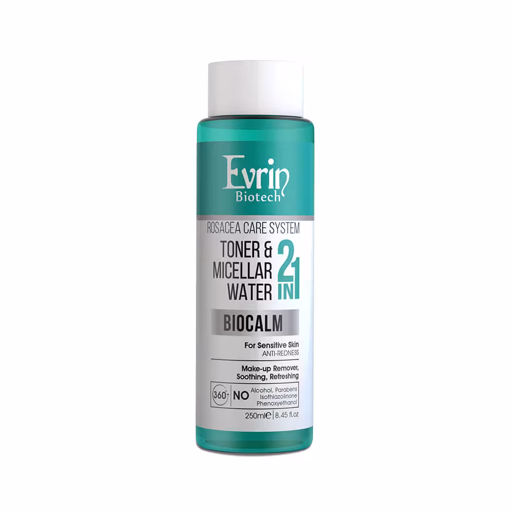 میسلار واتر پوست حساس اورین بیوتک 250 میلی لیتر | Evrin Biotech Biocalm TONER & MICELLAR WATER 250 ml