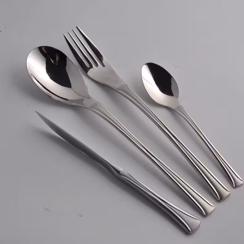 سرویس قاشق و چنگال 24 نفره طرح اروپایی تمام استیل MGS مدل SR-100