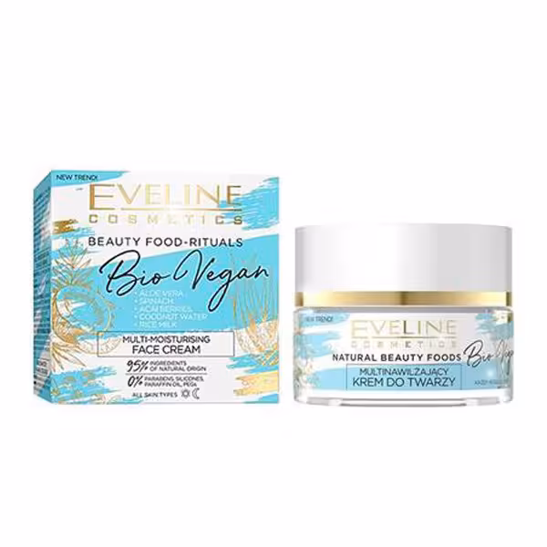 کرم آبرسان اولاین مدل Eveline Bio Vegan Multi Moisturising حجم 50 میلی لیتر