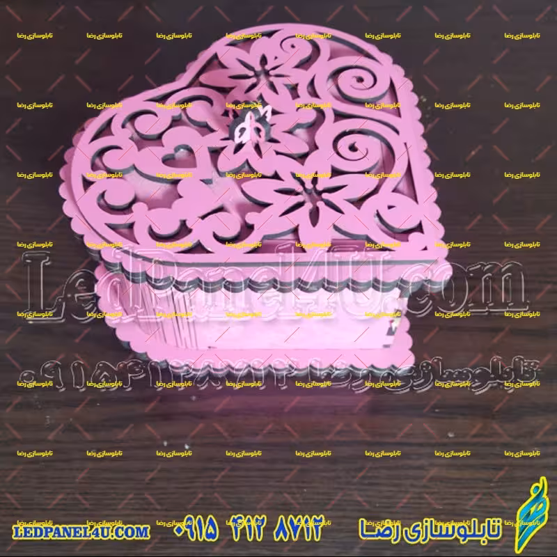 جا جواهری چوبی طرح قلب -تابلو سازی رضا (پس کرایه)