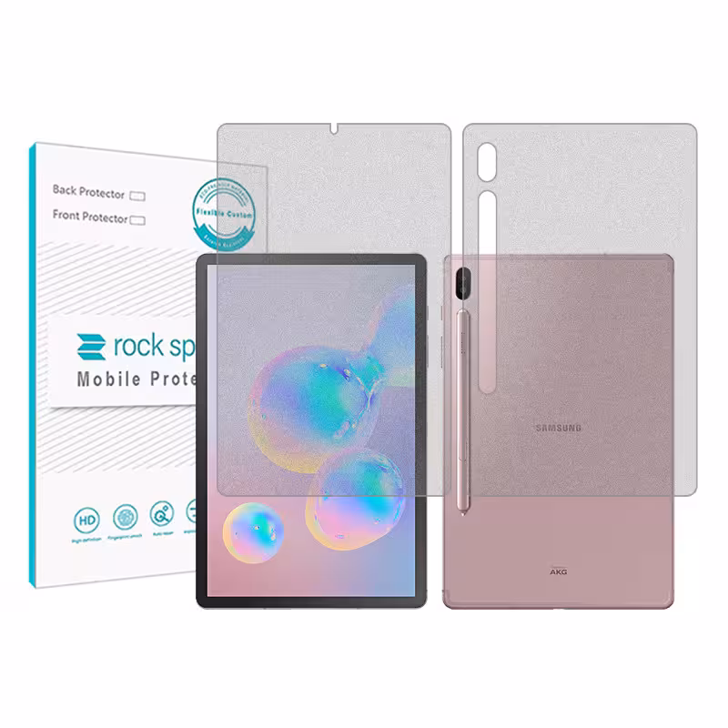 محافظ صفحه نمایش مات راک اسپیس مدل HyMTT مناسب برای تبلت سامسونگ Galaxy Tab S6 به همراه محافظ پشت تبلت | کالا برتری