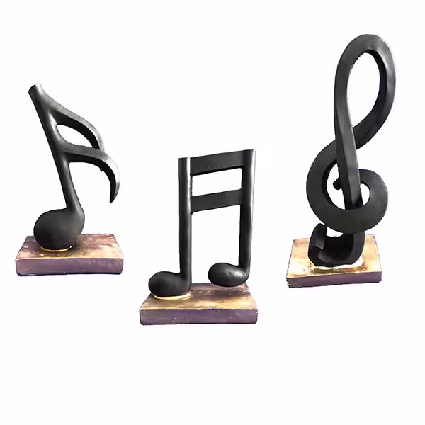 دکوری طرح نوت های موسیقی مجموعه 3 عددی