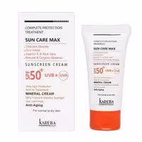 کرم ضد آفتاب کاربا بی رنگ پوست نرمال تا خشک spf50