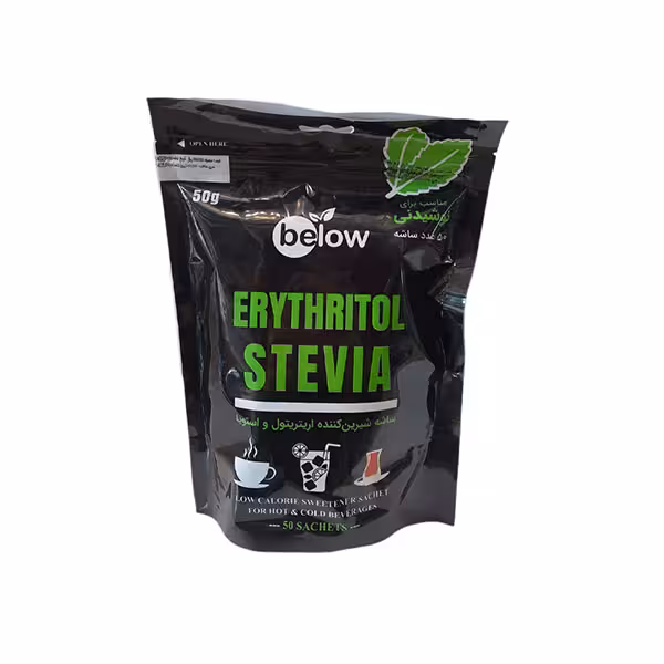 پودر شیرین کننده ساشه 50 عددی کتو نوشیدنی بیلو