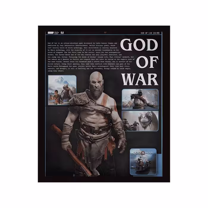 تابلو گیمینگ 35 در 45 طرح God of War