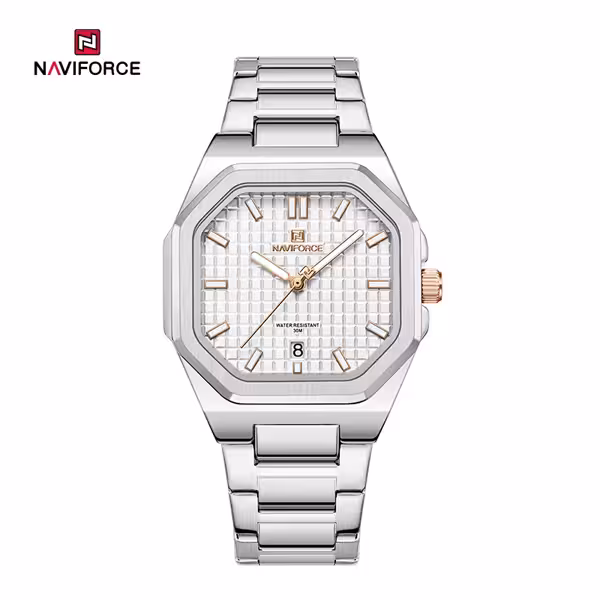 ساعت مچی نیوی فورس اورجینال نقره ای Naviforce NF5053