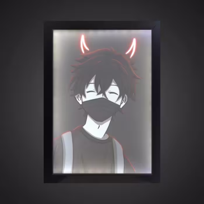 تابلو بک لایت پسرانه طرح EVIL BOY کد LPF-24003