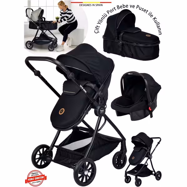 کالسکه کودک بیبی هوم Baby Home مدل 1010 Qool رنگ مشکی