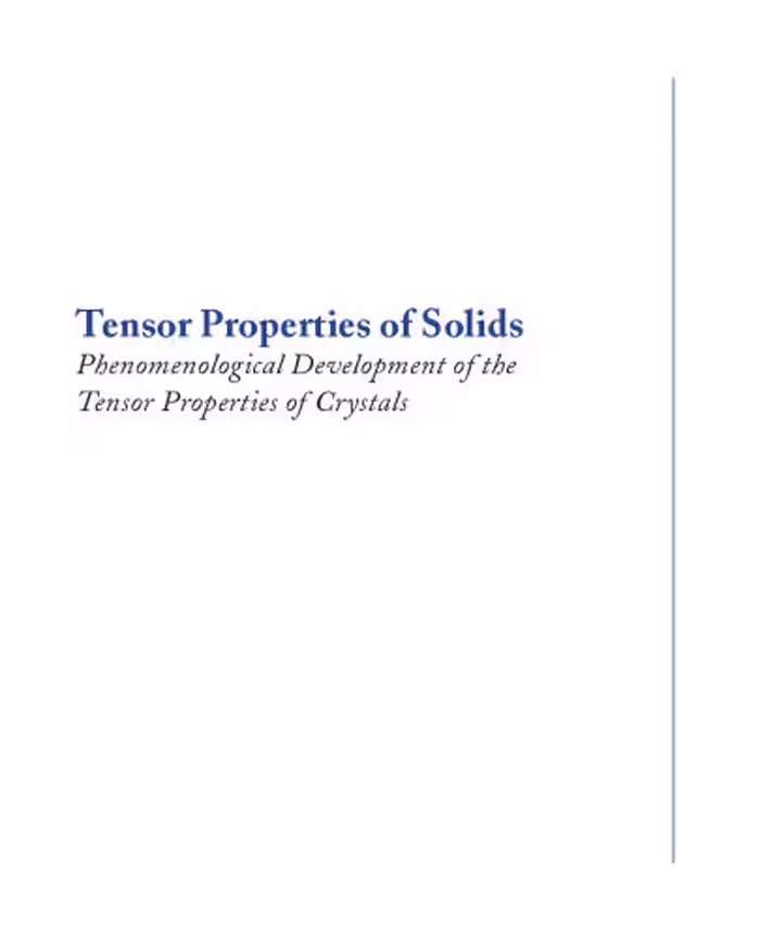 خرید و دانلود نسخه کامل کتاب Tensor properties of solids