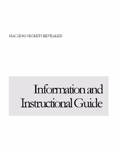 خرید و دانلود نسخه کامل کتاب Hacking secrets revealed. Information and instructional guide