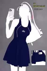 تونیک دامنی تنیس زنانه alo کد 008