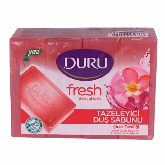 صابون استحمام با رایحه گل های بهاری دورو DURU بسته 4 عددی