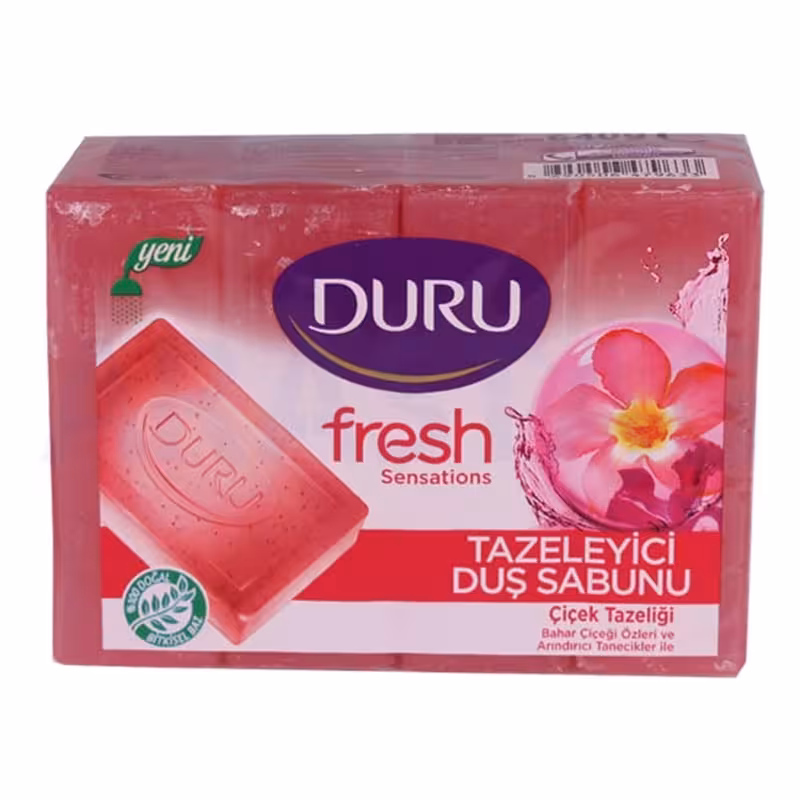 صابون استحمام با رایحه گل های بهاری دورو DURU بسته 4 عددی