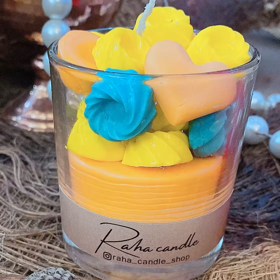 شمع لیوانی شکلاتی