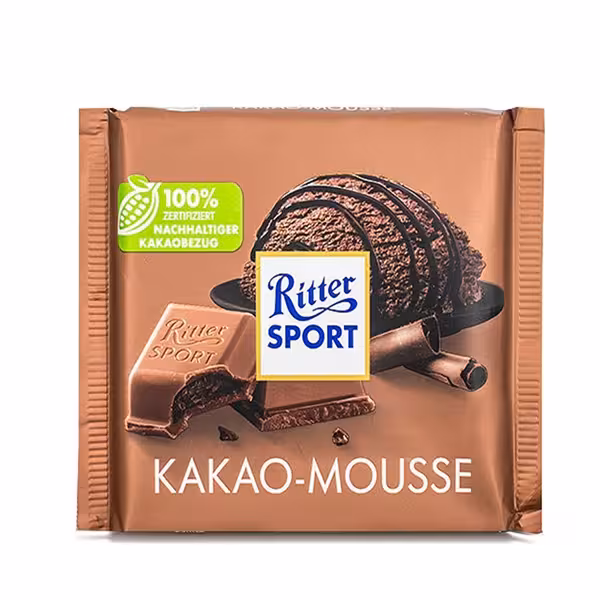 شکلات ریتر اسپرت با طعم موس شکلات 100 گرمی | Ritter Sport Cocoa mousse chocolate 100gr
