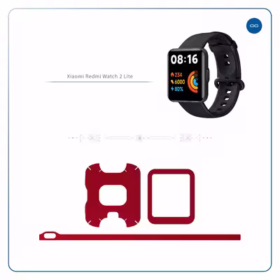 برچسب ماهوت طرح Matte-Warm-Red مناسب برای ساعت هوشمند شیائومی Redmi Watch 2 Lite