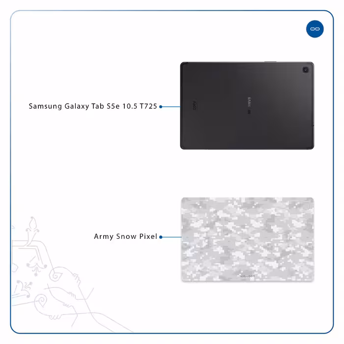 برچسب پوششی ماهوت مدل Army-Winter-Pixel مناسب برای تبلت سامسونگ Galaxy Tab S5e 10.5 2019 T725