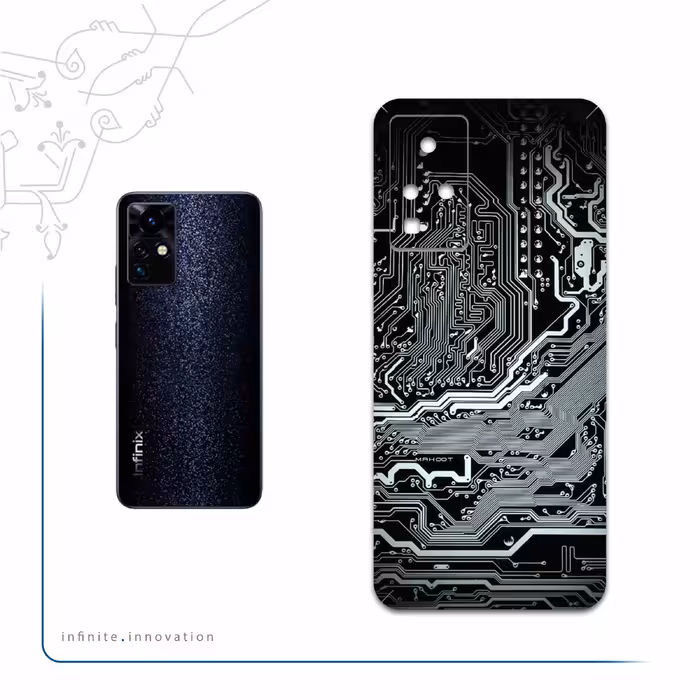 برچسب پوششی ماهوت مدل Black-Printed-Circuit-Board مناسب برای گوشی موبایل اینفینیکس Zero X