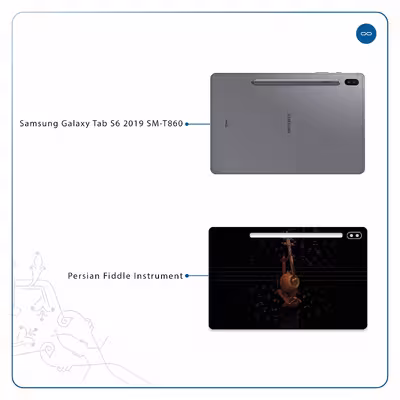 برچسب پوششی ماهوت مدل Persian Fiddle Instrument مناسب برای تبلت سامسونگ Galaxy Tab S6 2019 SM-T860