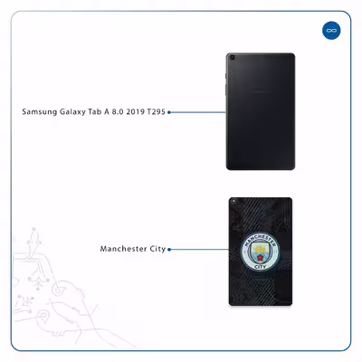 برچسب پوششی ماهوت مدل Manchester-City مناسب برای تبلت سامسونگ Galaxy Tab A 8.0 2019 T295