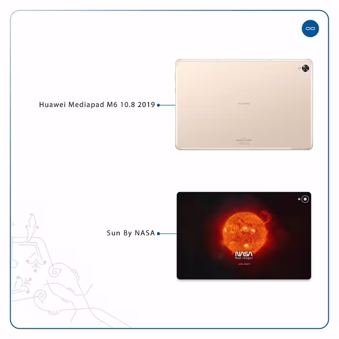 برچسب پوششی ماهوت مدل Sun-By-NASA مناسب برای تبلت هوآوی Mediapad M6 10.8 2019