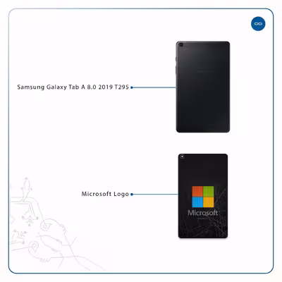 برچسب پوششی ماهوت مدل Microsoft-Logo مناسب برای تبلت سامسونگ Galaxy Tab A 8.0 2019 T295