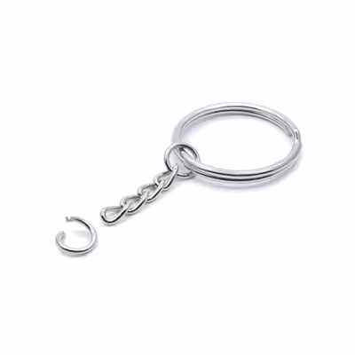 حلقه جاکلیدی مدل ابکاری استیل مجموعه 50 عددی