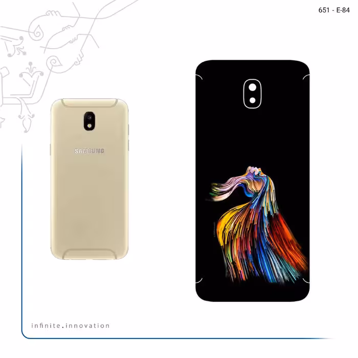 برچسب پوششی ماهوت مدل Rainbow Hair Digital Art مناسب برای گوشی موبایل سامسونگ Galaxy J7 Pro