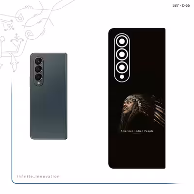 برچسب پوششی ماهوت مدل Portrait of an Indian Man مناسب برای گوشی موبایل سامسونگ Galaxy Z Fold4