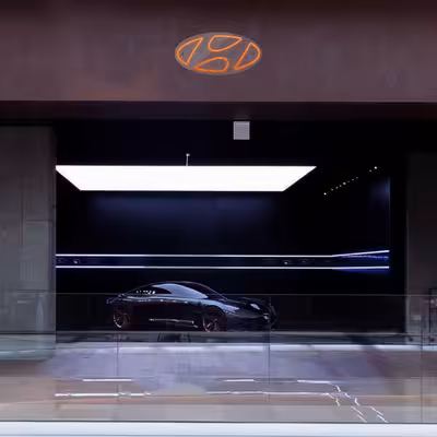 چراغ دیواری نئون دیزاین طرح Hyundai_ORG