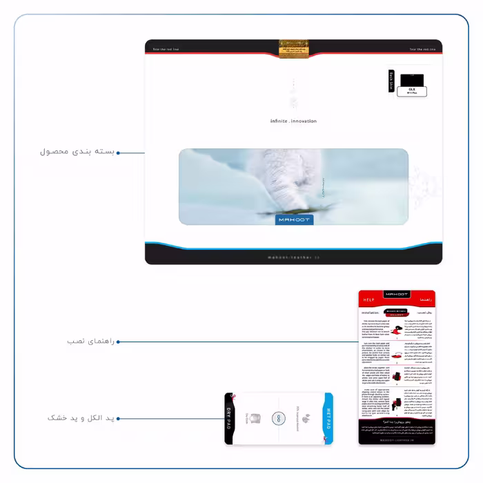 برچسب پوششی ماهوت مدل Cat-1 مناسب برای تبلت جی ال ایکس W11 Plus