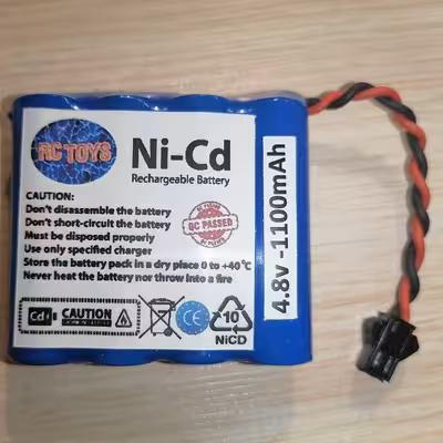 باتری ماشین کنترلی آرسی تویز مدل RCT-4.8v-1100-SM به همراه سوکت SM دوپین