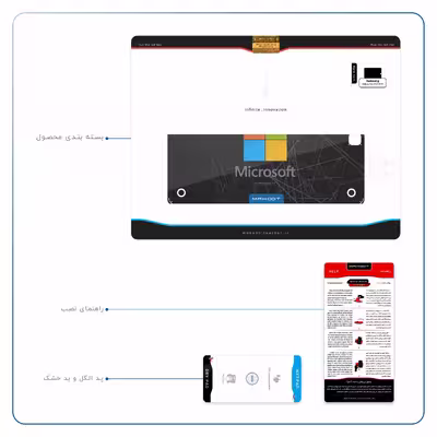 برچسب پوششی ماهوت مدل Microsoft-Logo مناسب برای تبلت سامسونگ Galaxy Tab A 9.7 2015 T550