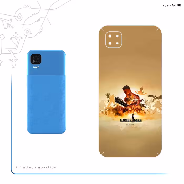 برچسب پوششی ماهوت مدل Serious Sam Game Series مناسب برای گوشی موبایل شیائومی Poco C3