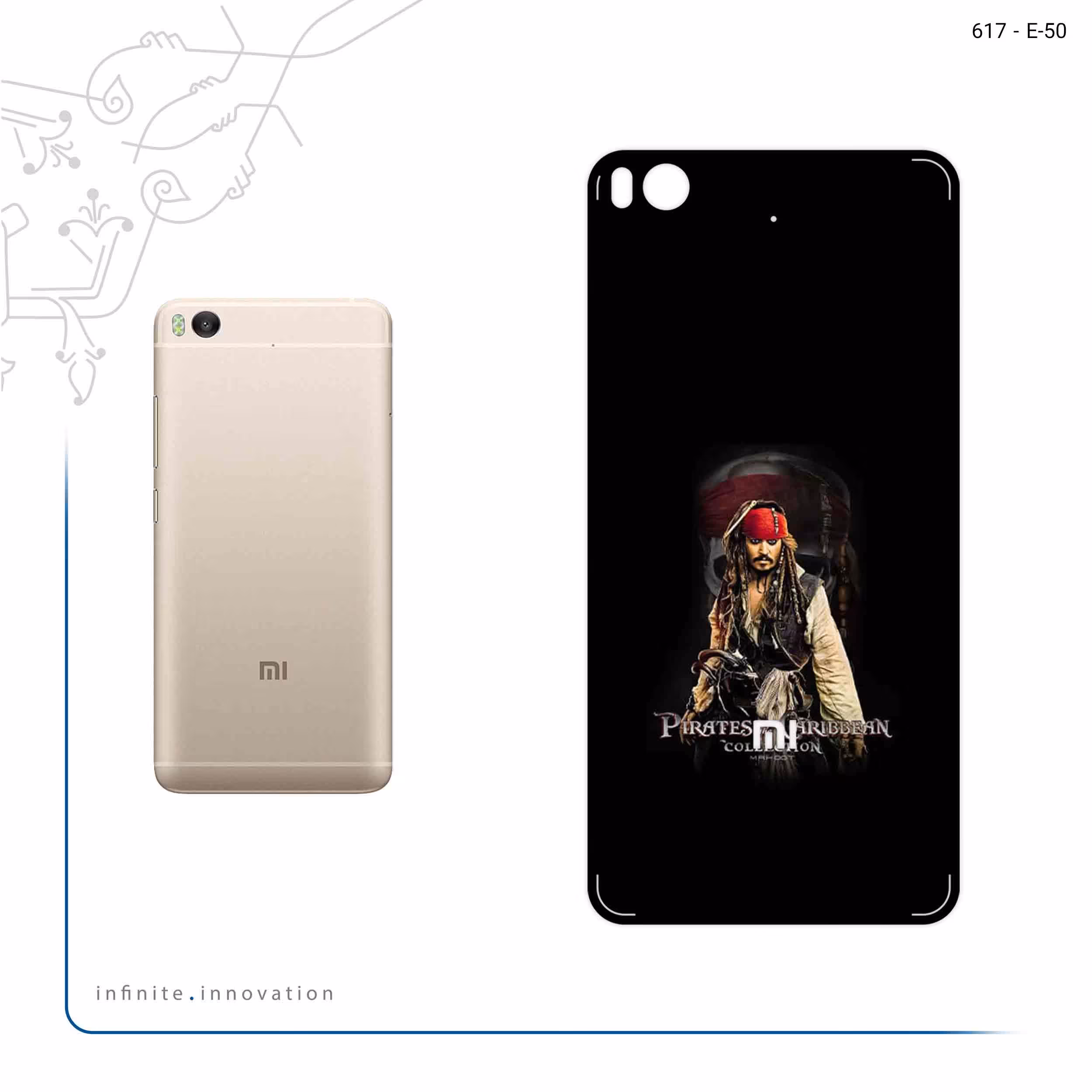 برچسب پوششی ماهوت مدل PIRATES OF THE CARIBBEAN مناسب برای گوشی موبایل شیائومی Mi 5s