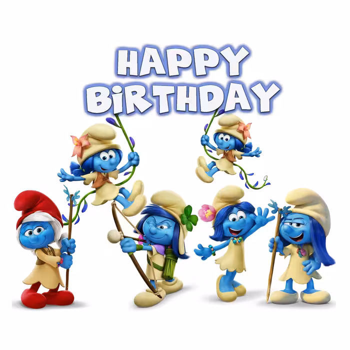 استند تولد طرح اسمورف ها کد 559