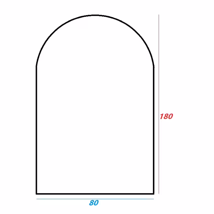 آینه مدل گنبدی فلزی طرح پنجره نیمه مشبک کد 180