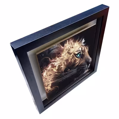 تابلو کاشی طرح شیر آتشین مدل QM 1002