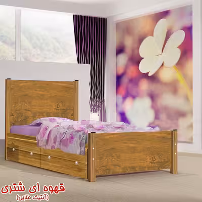 تخت خواب یک نفره کد SP001 سایز 90x200 سانتیمتر