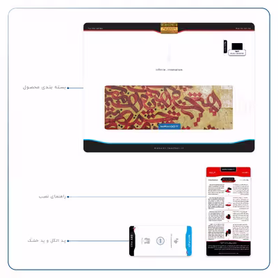 برچسب پوششی ماهوت مدل Nastaliq-6 مناسب برای تبلت اپل iPad Air 2 2014 A1567