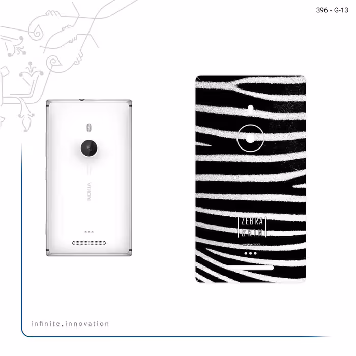 برچسب پوششی ماهوت مدل Zebra Skin مناسب برای گوشی موبایل نوکیا Lumia 925