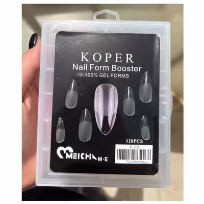 قالب کاشت ناخن کوپر مدل میچا کد C-02 بسته 120 عددی