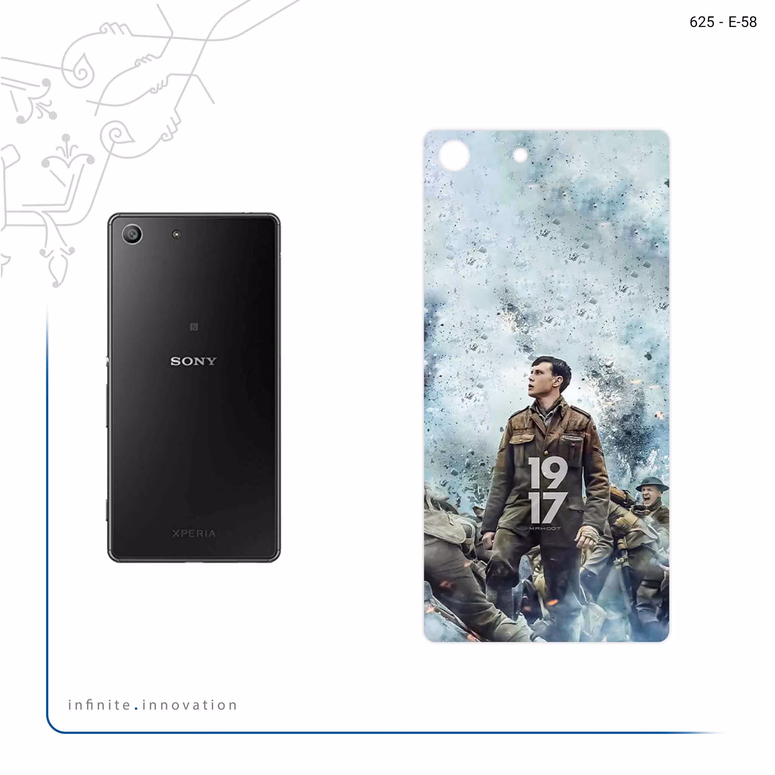 برچسب پوششی ماهوت مدل 1917 مناسب برای گوشی موبایل سونی Xperia M5