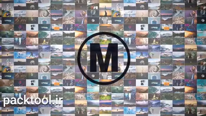 پروژه پریمیر لوگو موشن موزاییکی Multi Media Mosaic Logo - پک تول