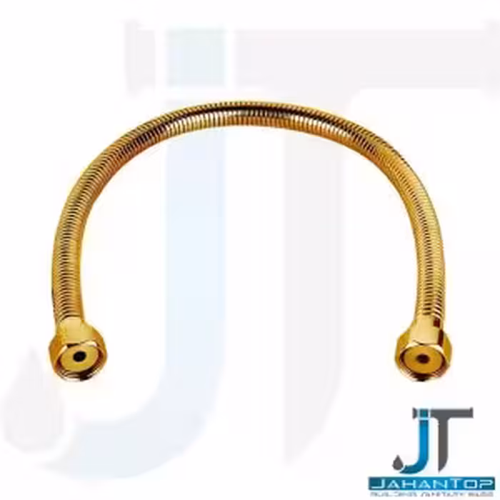 شیلنگ رابط یونیورست 70سانت فنری ریزبافت طلایی براق کهن